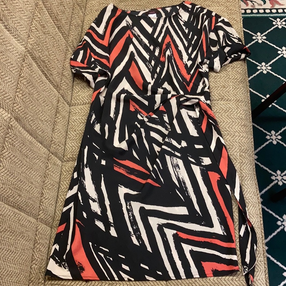 Mark black short-sleeve dress